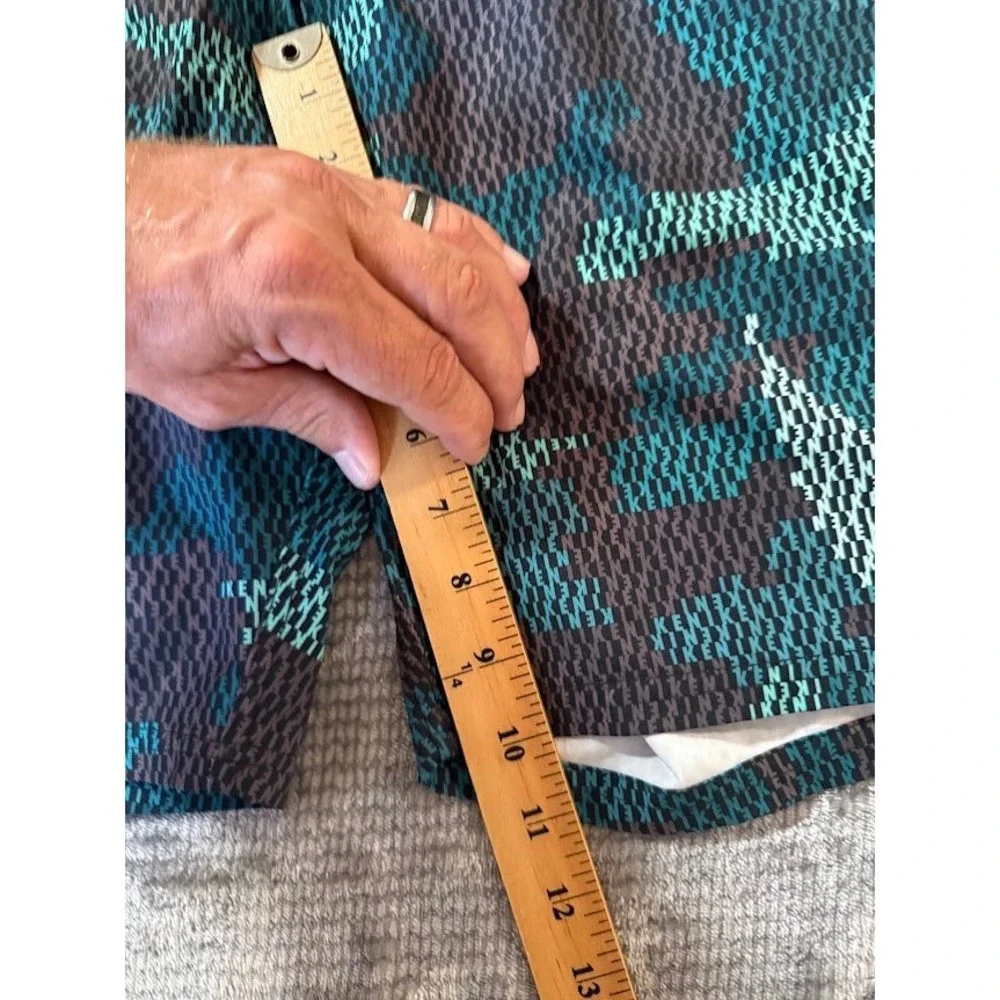 Nike Mens Camo Mesh Swim Trunks Teal Brown Board Shorts Large NESSC527 30X10